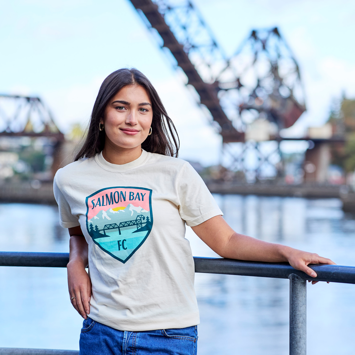 Salmon Bay FC Crest Cream T-shirt