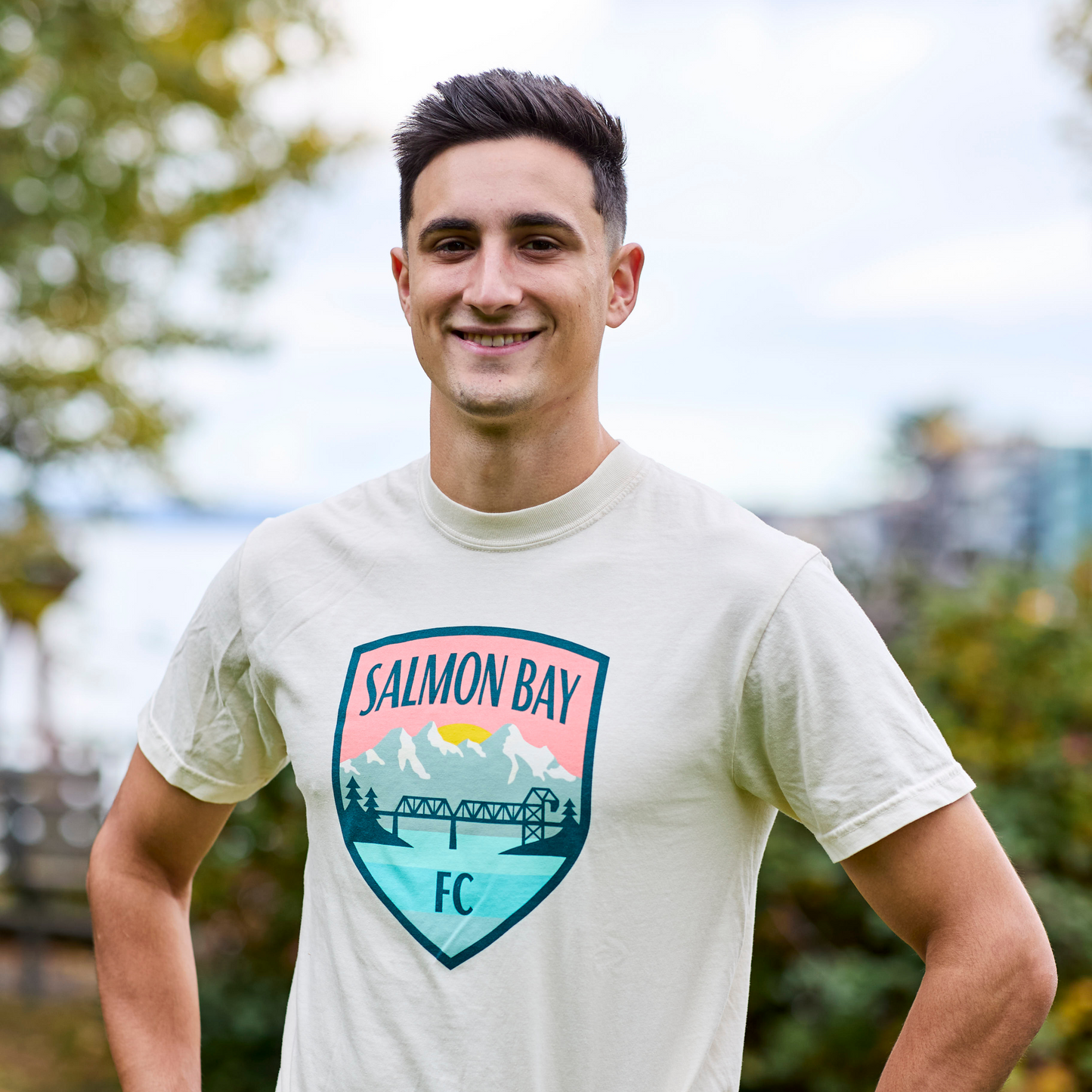 Salmon Bay FC Crest Cream T-shirt