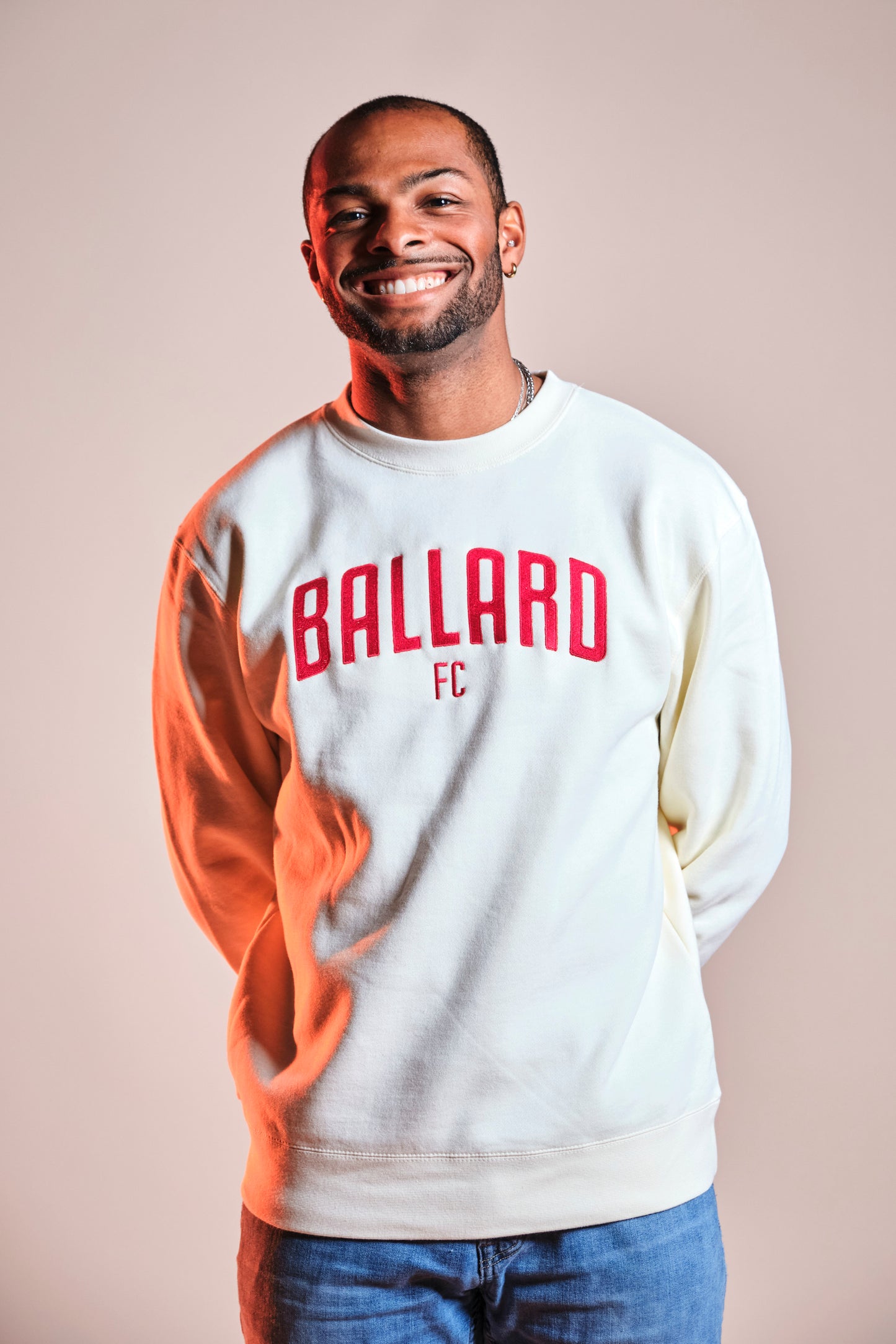 Ballard FC Cream Wordmark Crewneck
