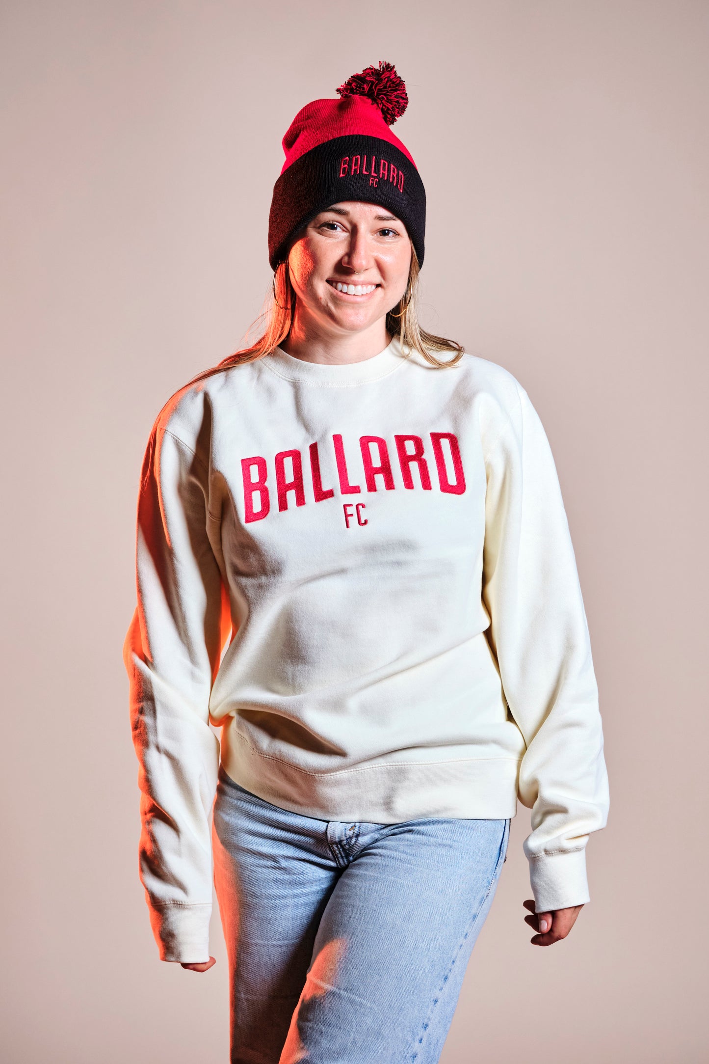 Ballard FC Cream Wordmark Crewneck