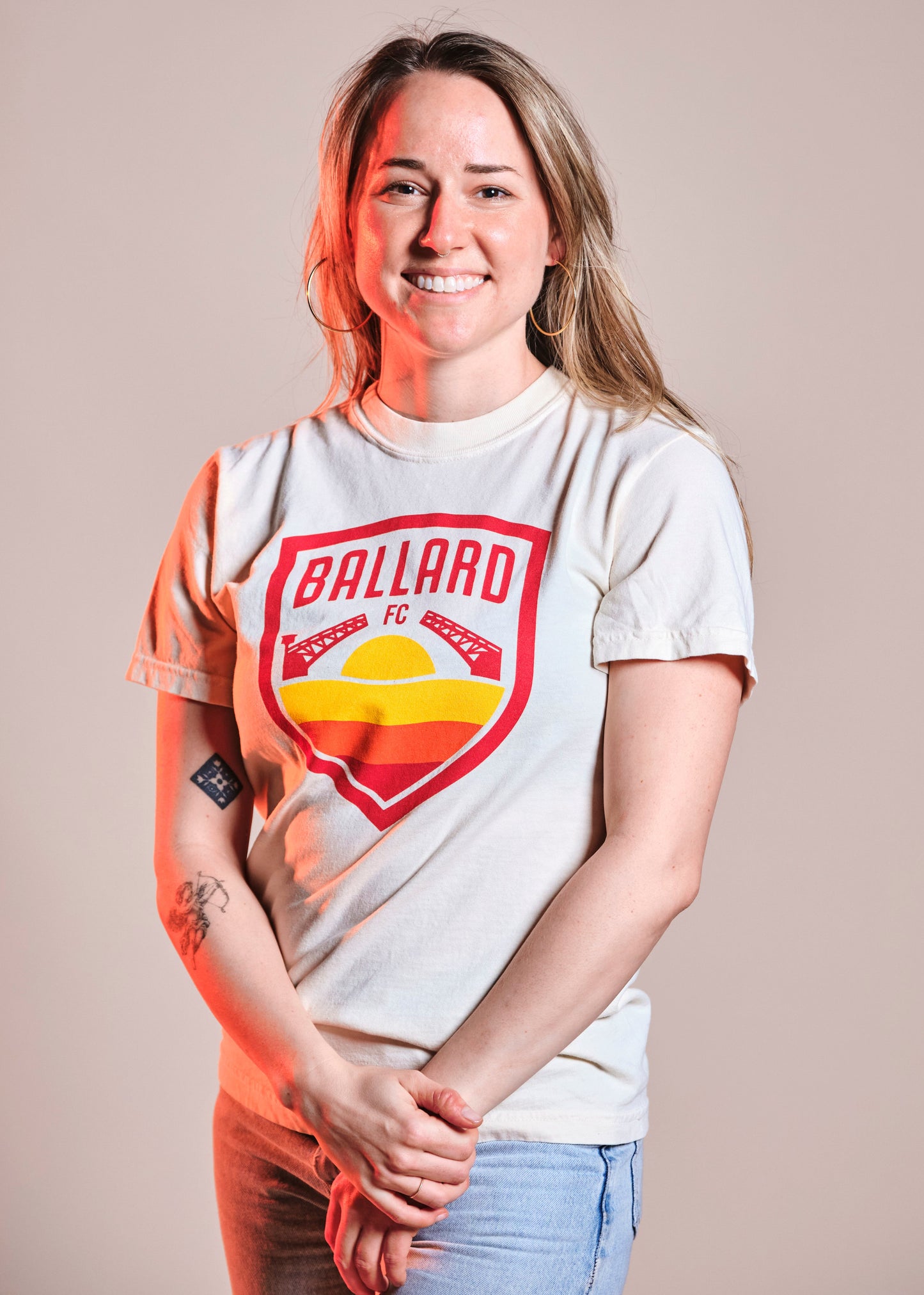 Ballard FC Crest Cream T-Shirt
