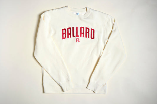Ballard FC Cream Wordmark Crewneck