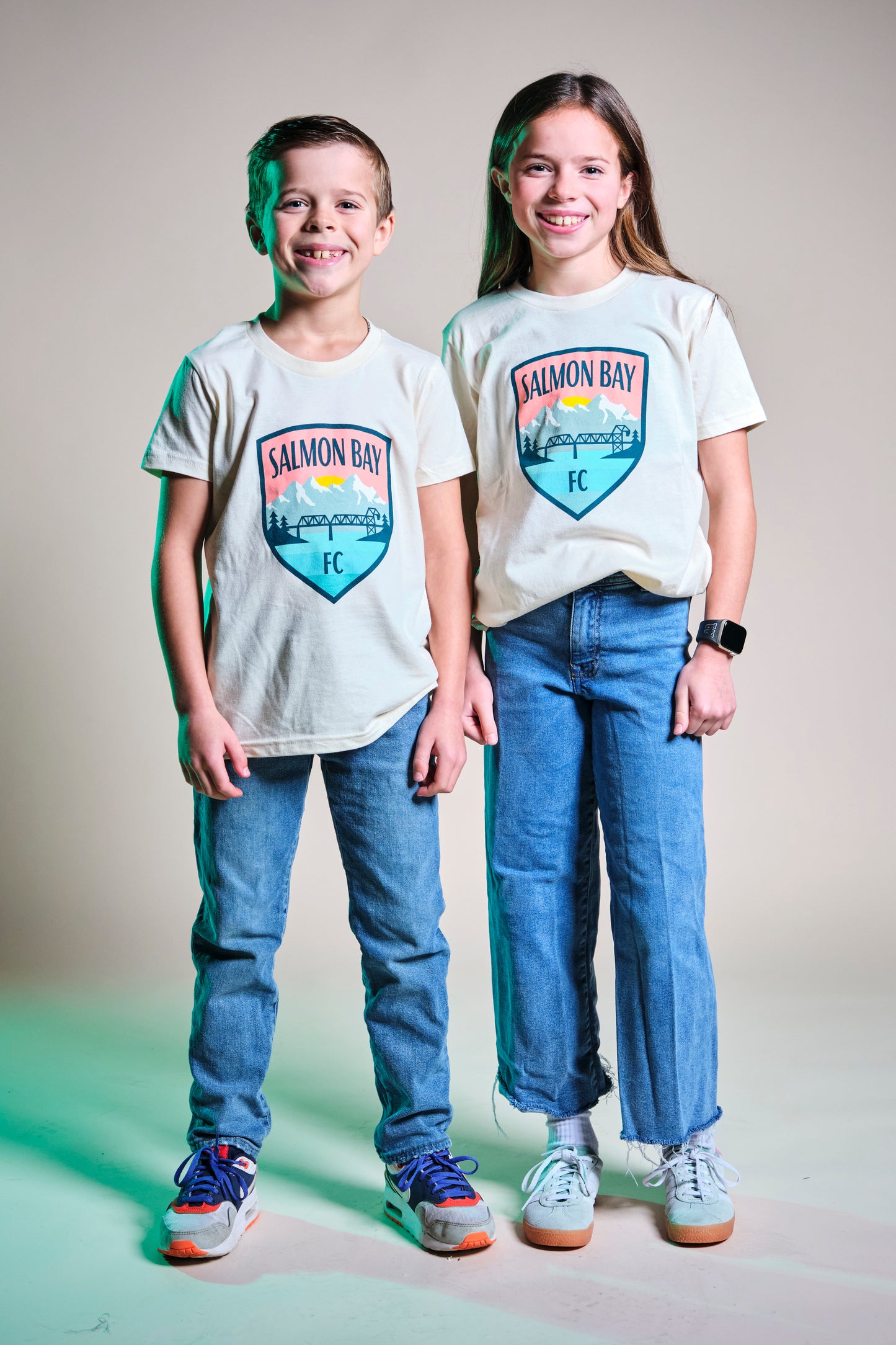 Salmon Bay FC Cream Logo Youth T-Shirt