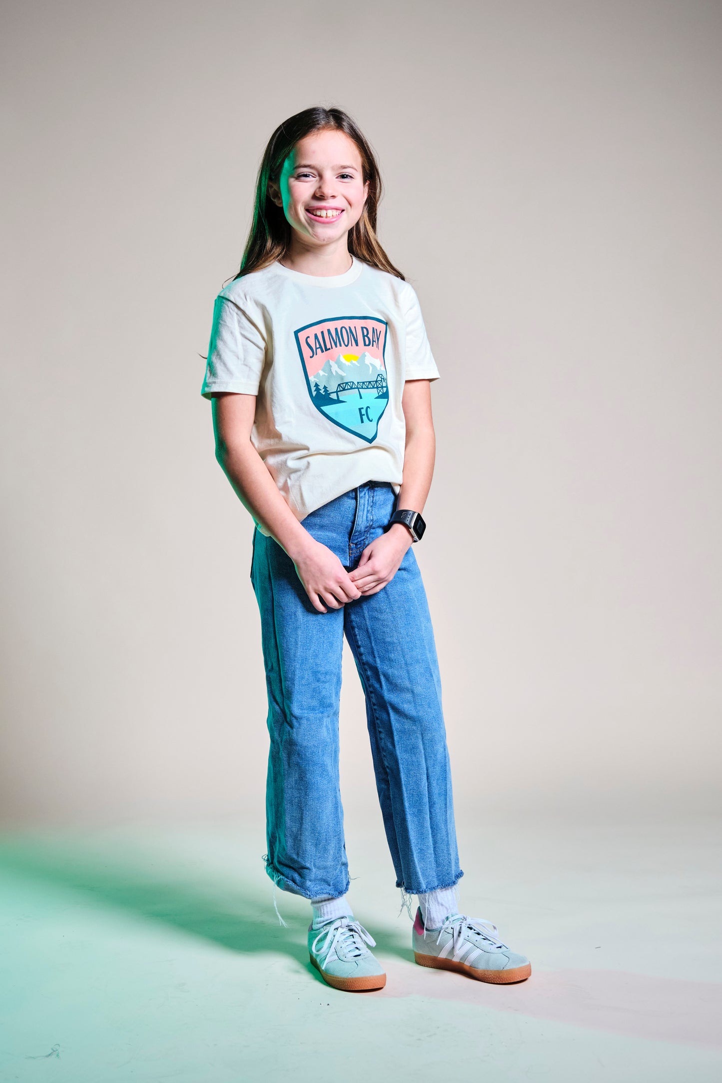 Salmon Bay FC Cream Logo Youth T-Shirt