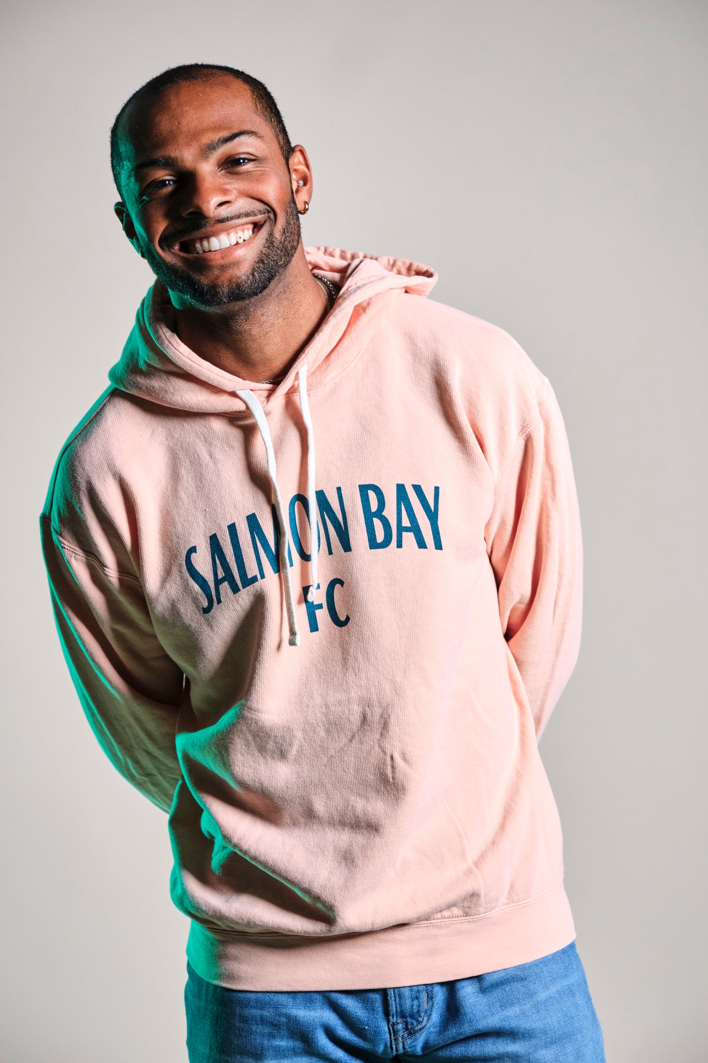 Salmon Bay FC Wordmark Salmon Hoodie