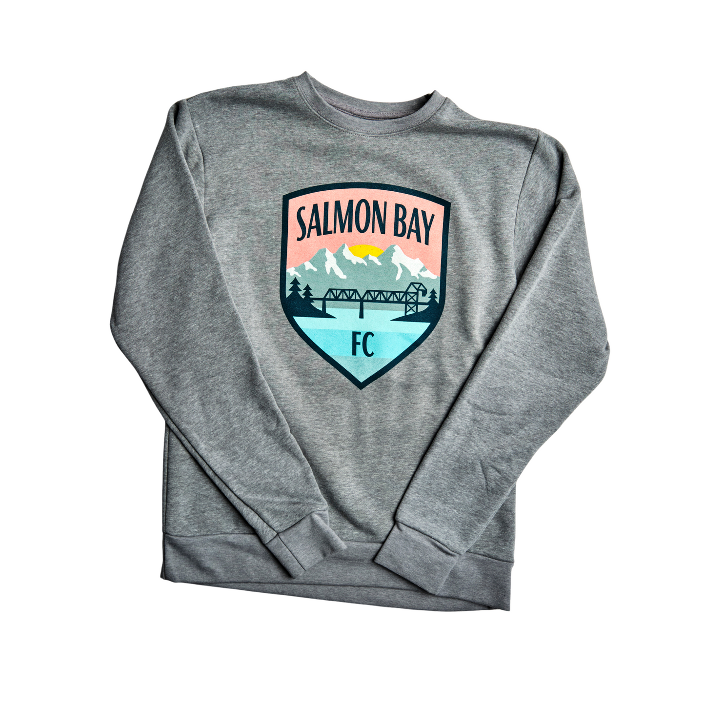 Salmon Bay FC Crest Gray Crewneck