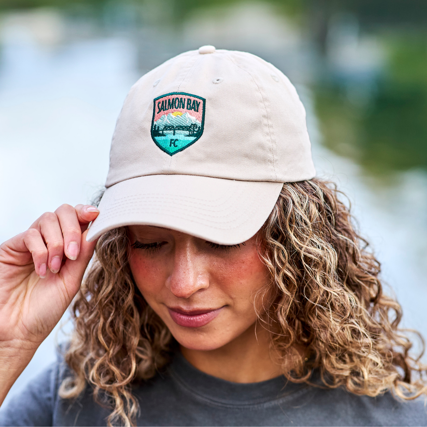 Salmon Bay FC Cream Logo Adjustable Hat