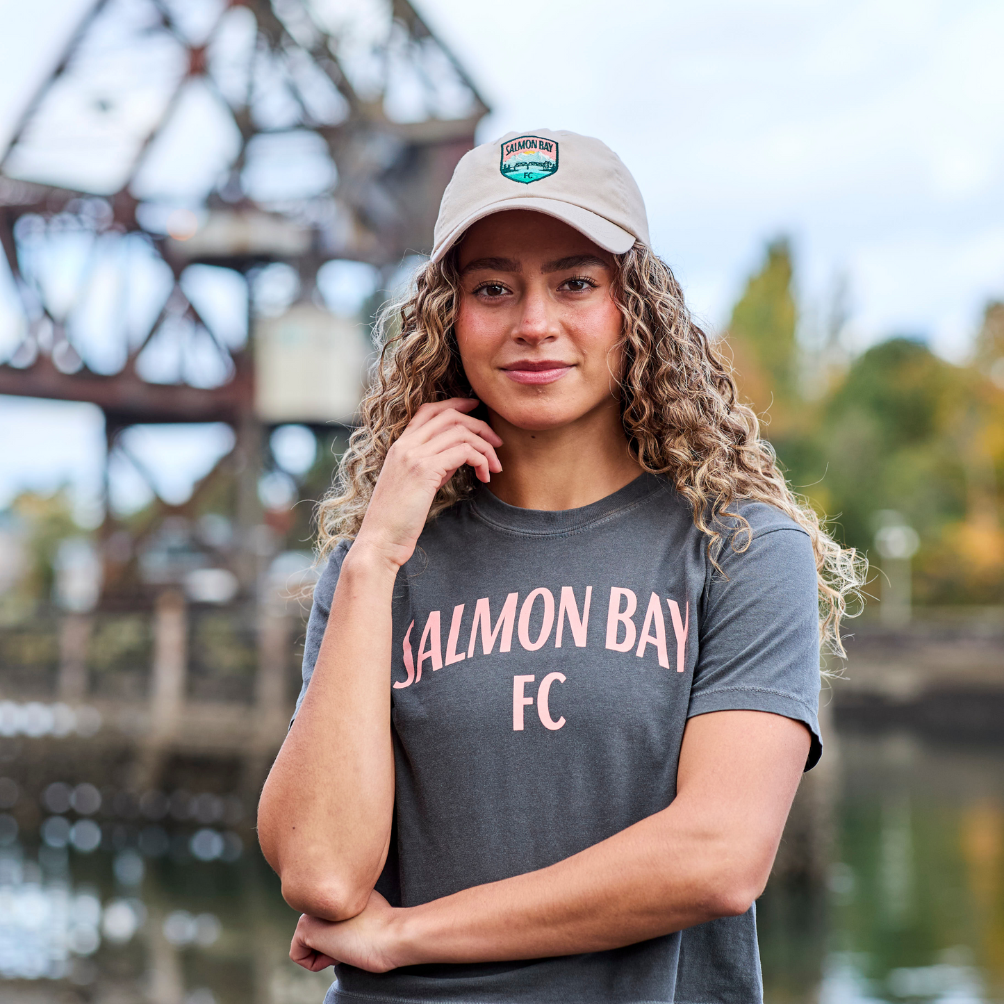 Salmon Bay FC Cream Logo Adjustable Hat