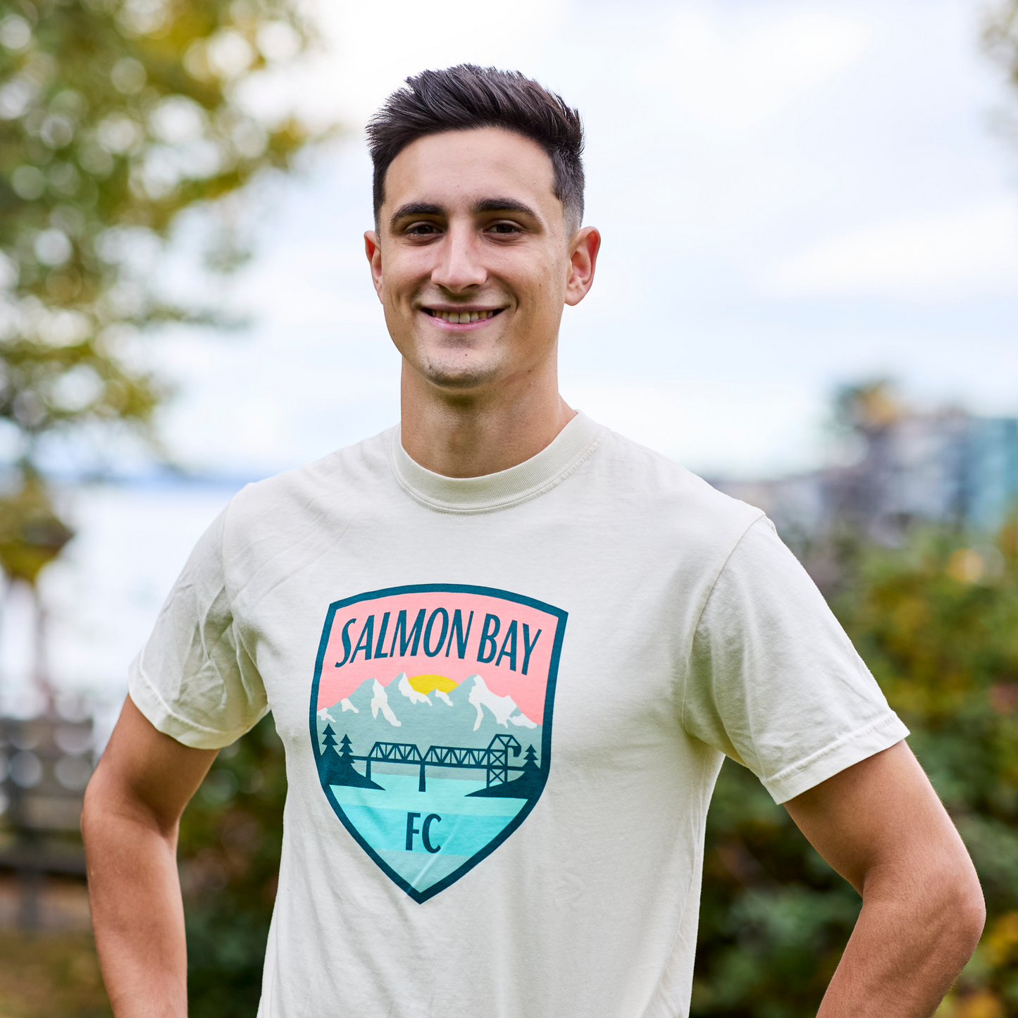 Salmon Bay FC Cream Logo T-shirt