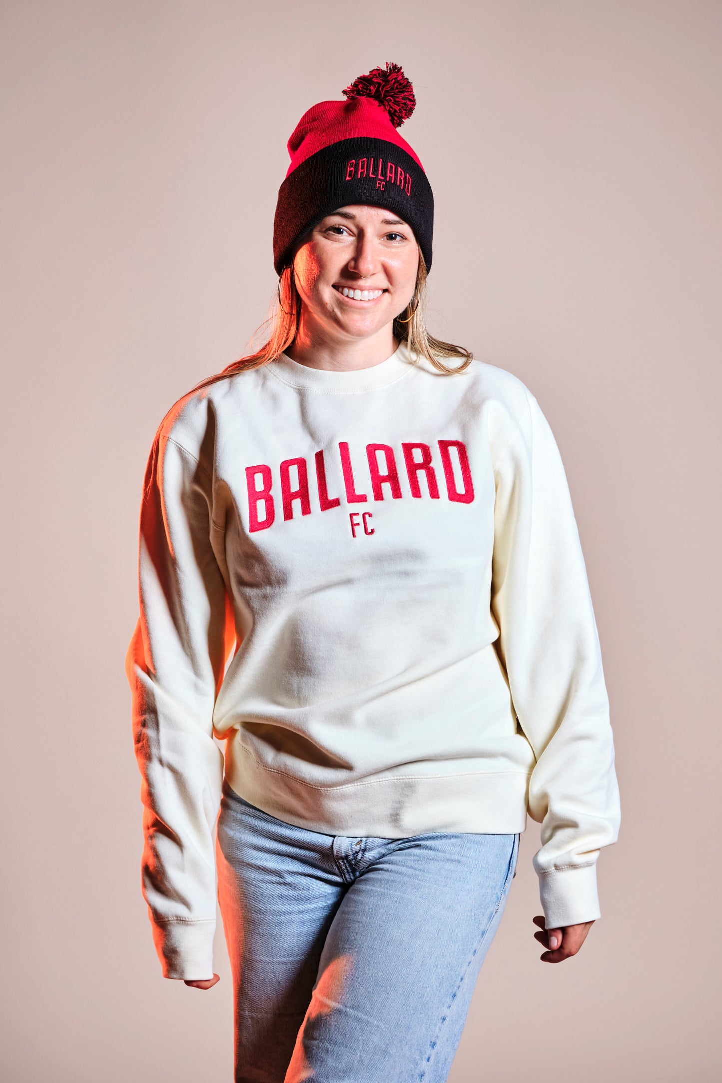 Ballard FC Wordmark Cream Crewneck