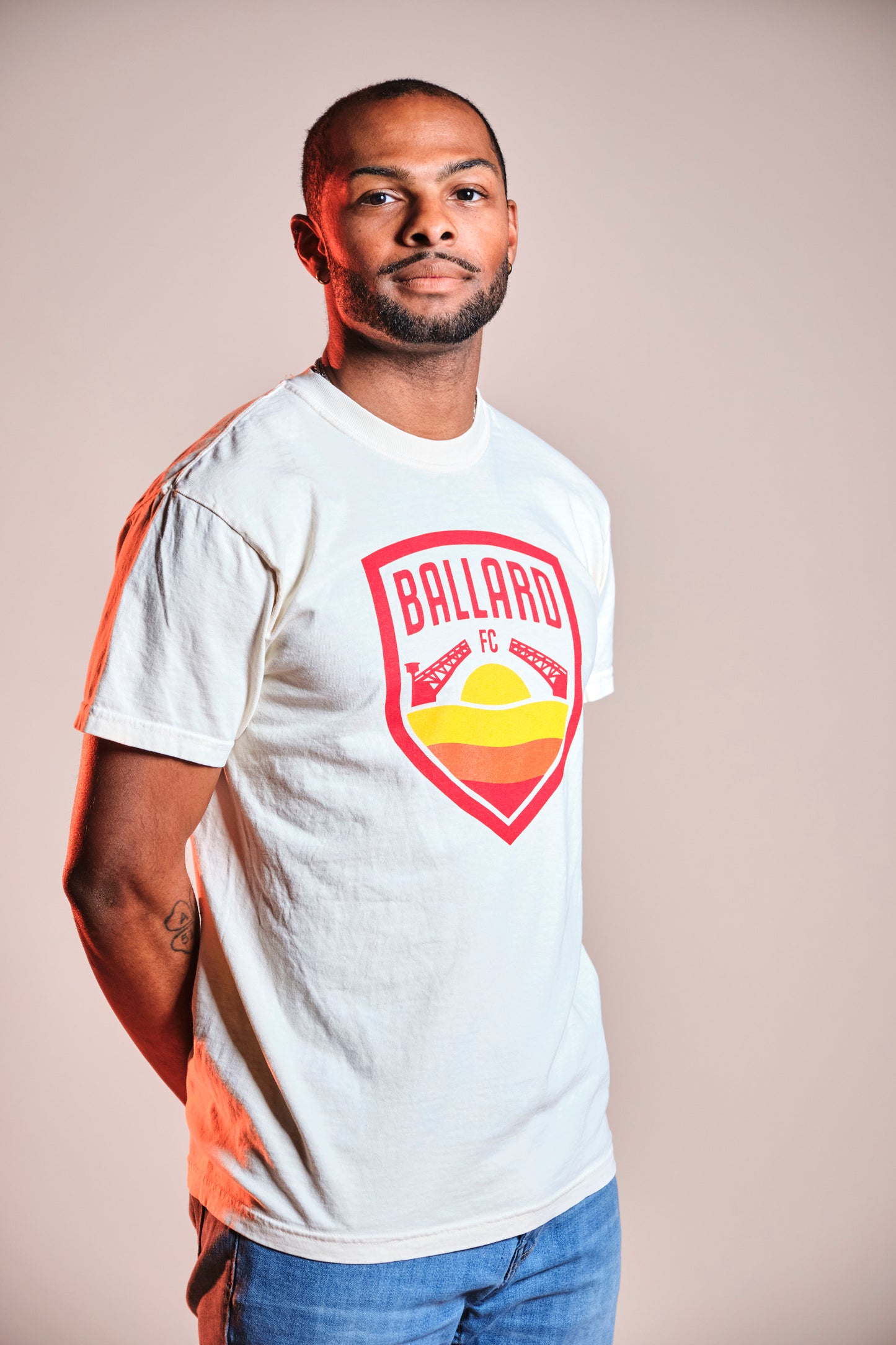 Ballard FC Cream Logo T-Shirt