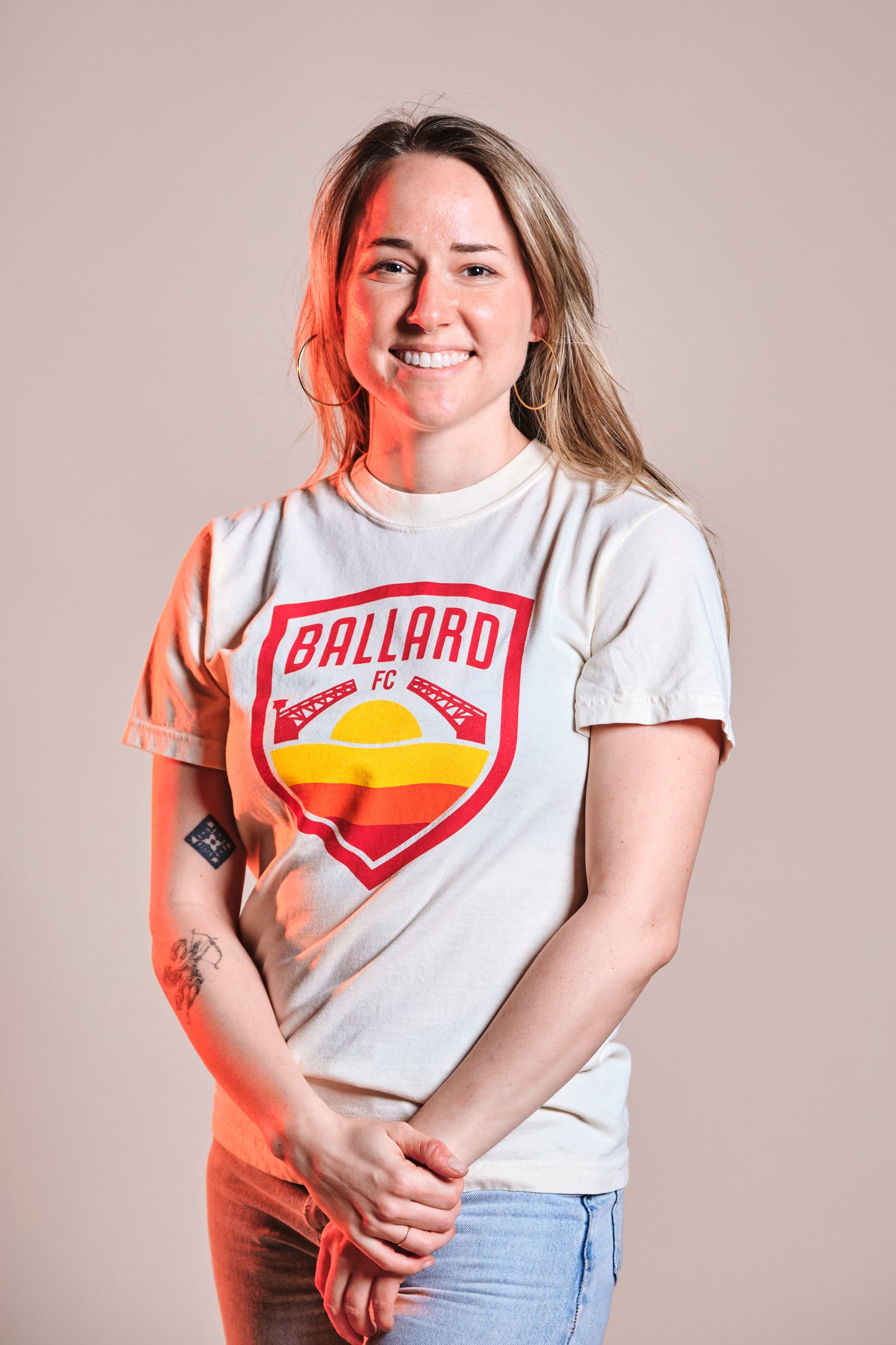 Ballard FC Cream Logo T-Shirt