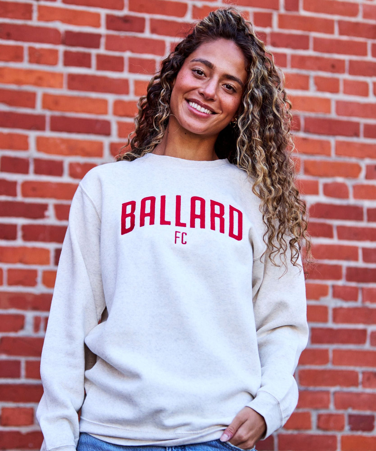 Ballard Merch Ballard FC Wordmark Oatmeal Crewneck – Ballard FC & Salmon Bay FC