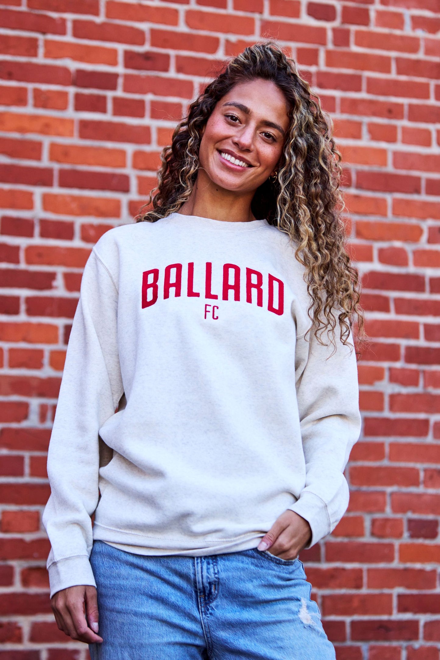 Ballard FC Wordmark Oatmeal Crewneck