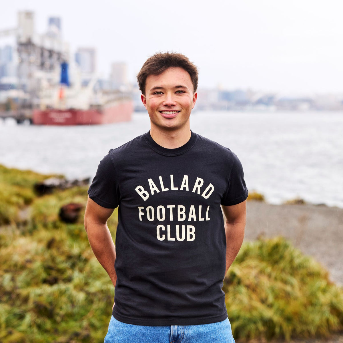 Ballard Merch Ballard FC Wordmark Black T-shirt – Ballard FC & Salmon Bay FC