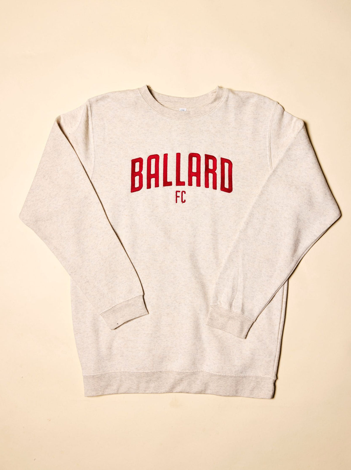 Ballard Merch Ballard FC Wordmark Oatmeal Crewneck – Ballard FC & Salmon Bay FC
