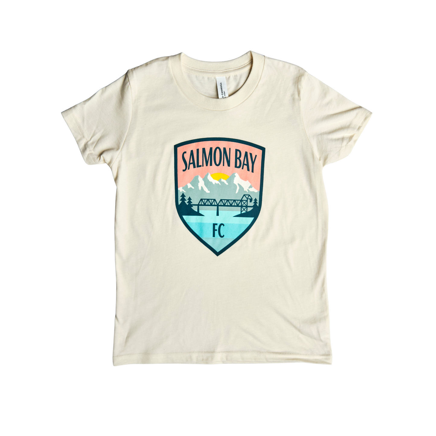 Salmon Bay FC Cream Logo Youth T-Shirt