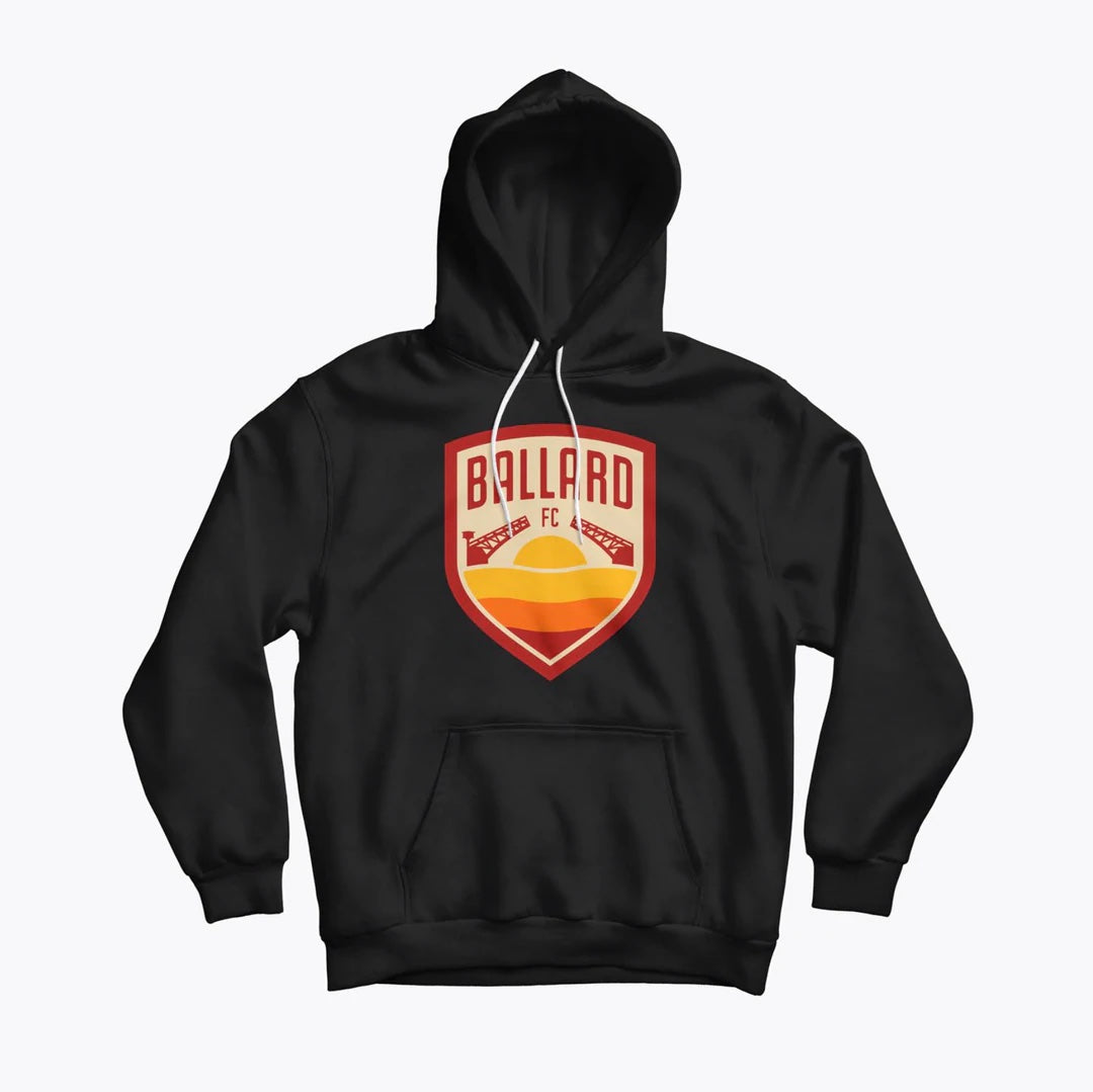 Ballard Merch Ballard FC Black Logo Hoodie – Ballard FC & Salmon Bay FC